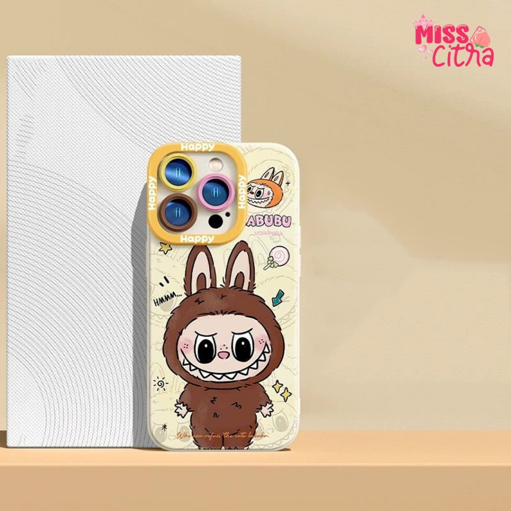 MC2695 SS990 SOFTCASE BROWN LABUBU MOTIF สําหรับ REALME 5 9i 7i 10 C1 C2 C11 C12 C15 C17 C20 C21 C21