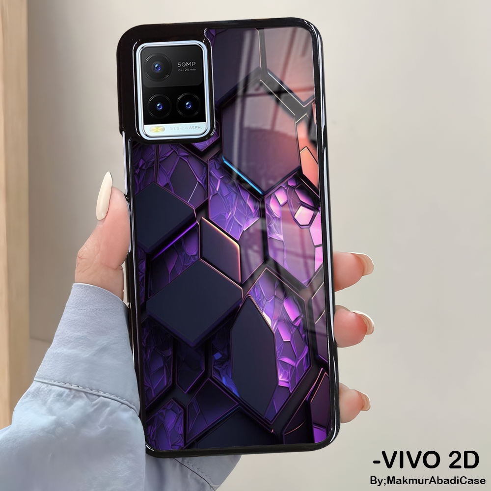 Hardcase Glossy 2D Case Vivo Y21 Y21A Y21S Y21T Y33T Y33S Casing Vivo - Abstract Motif Case
