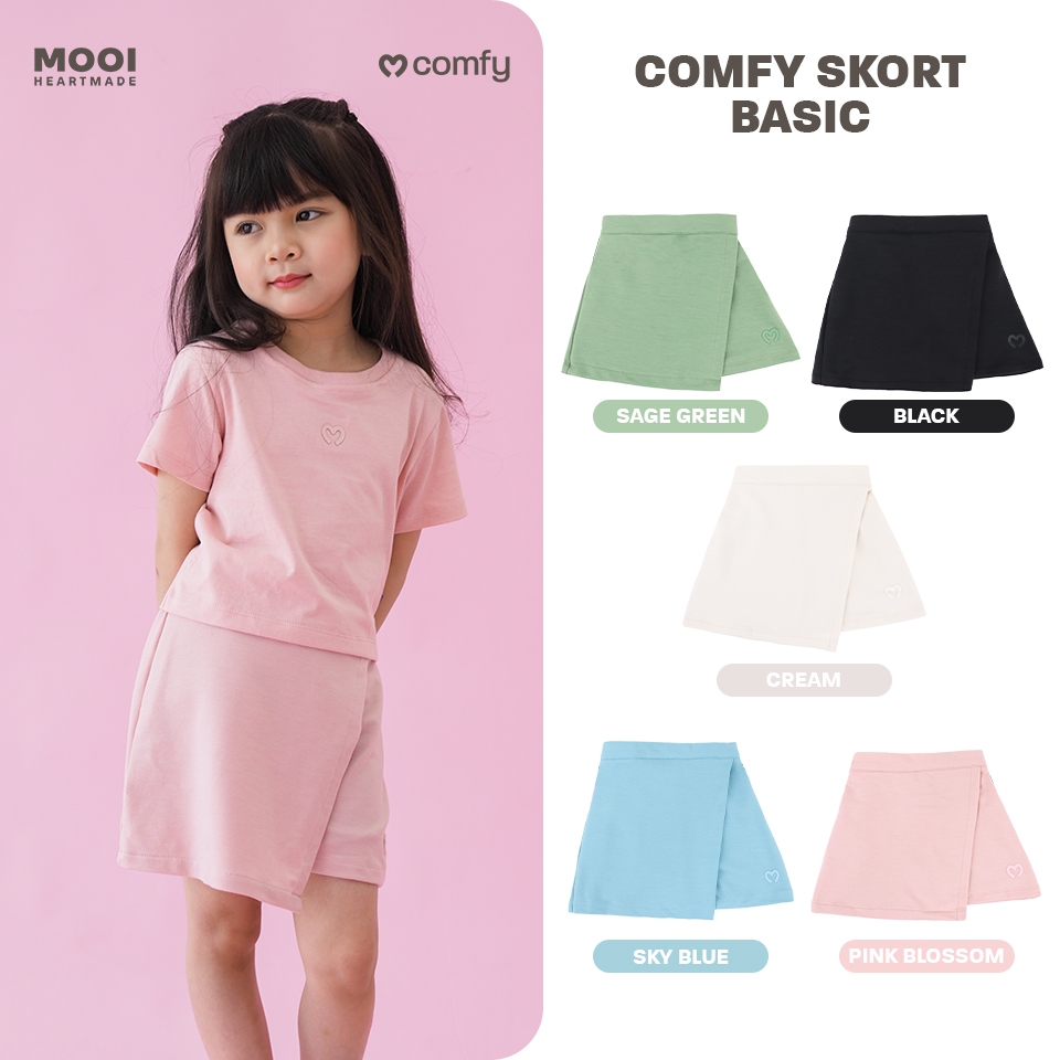 Mooi Comfy Skort Basic Pants สําหรับเด็กผู้หญิง