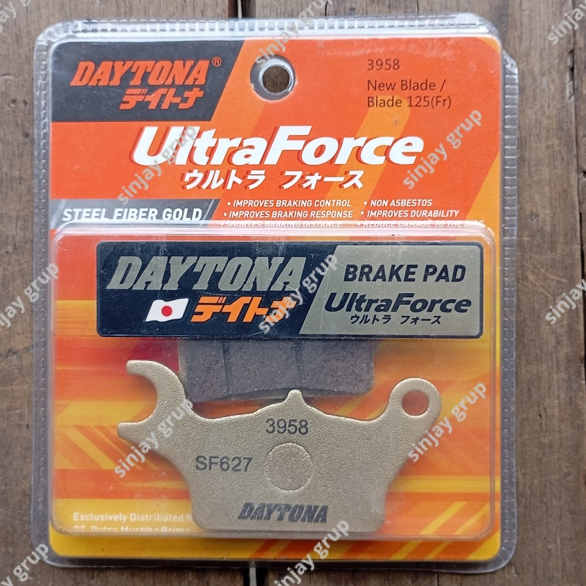 ผ้าเบรคหน้า Daytona Ultra Force Revo Absolute Blade 110 Supra X 125 Fi Sonic GTR ของแท้เดิม