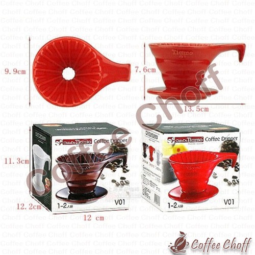 TIAMO Coffee Dripper V60 ขนาด 01 Pourover V60 V01 เซรามิค Coffeemaker V60