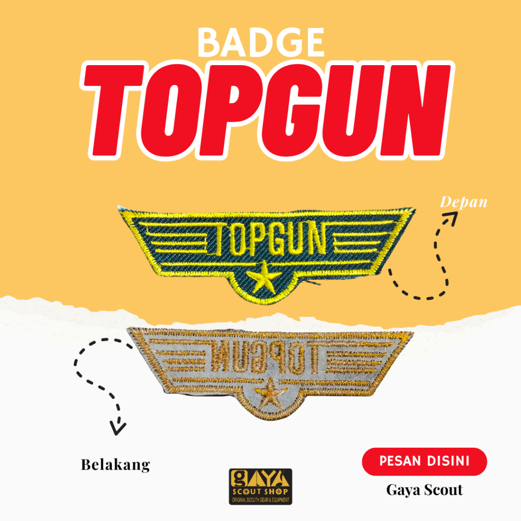ป้ายปักลูกเสือ TOPGUN