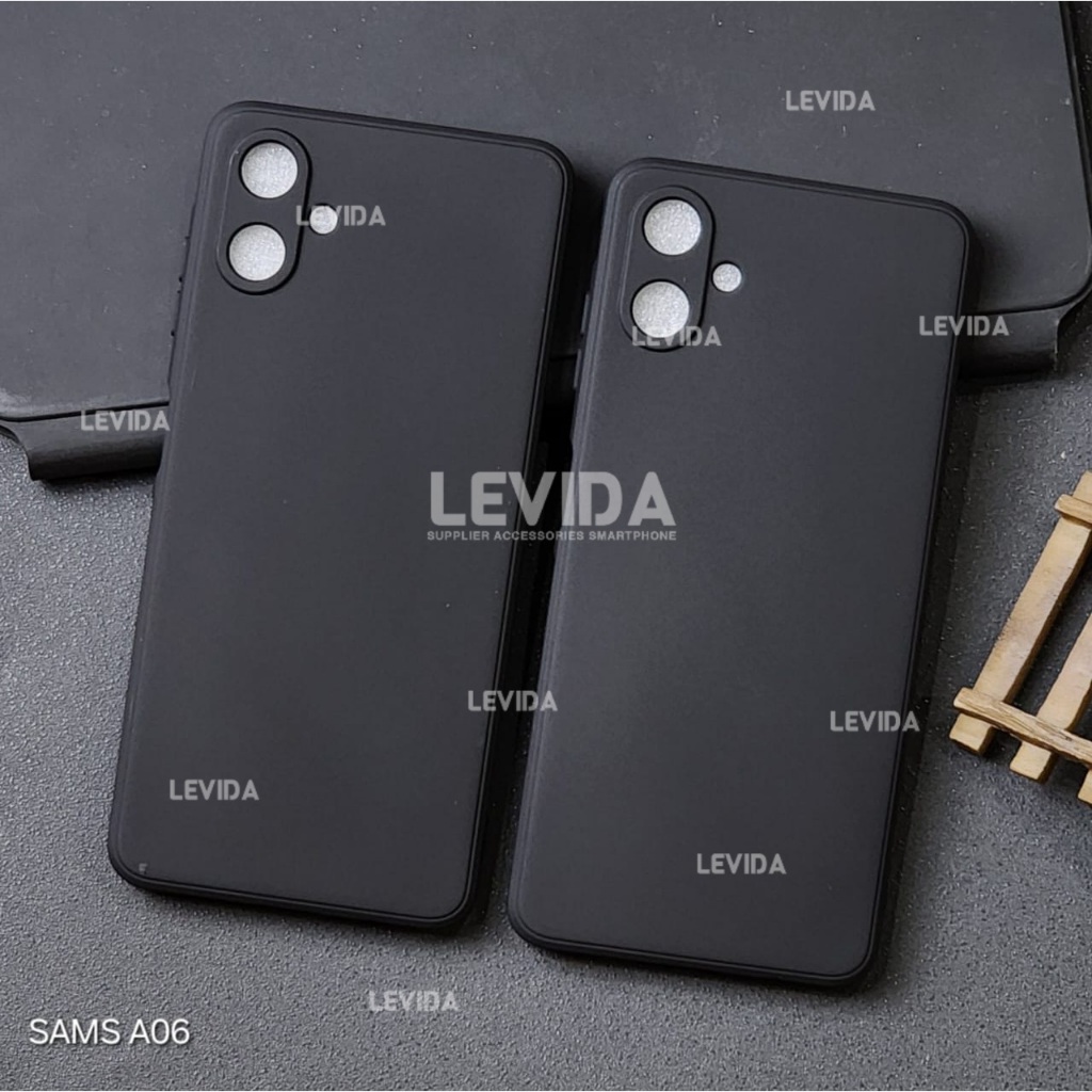 Samsung A06 4G Softcase Macaron Square Black / Case Square Black Edge Case Samsung A06 4G MSB