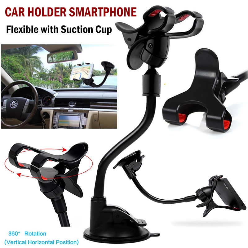 Lazypod คอยืดหยุ่น 3.5-6 นิ้วผู้ถือสมาร์ทโฟนในรถยนต์อเนกประสงค์ w01