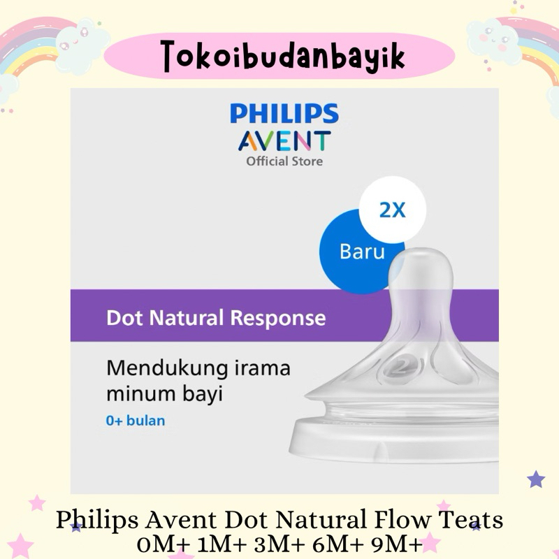 Philips Avent Dot Natural Flow Teats 0M+ 1M+ 3M+ 6M+ 9M+