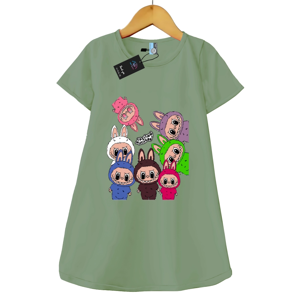 Labubu ชุดเด็ก Lababu ตัวต่อเด็ก Exiting