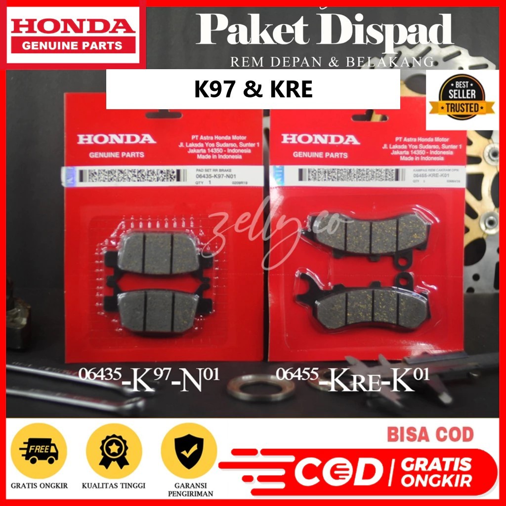 FRONT REAR DISPAD BRAKE PADS PACKAGE PCX 150 LED CBS 160 LED CBS NEW ADV 150 160 CBS KRE K97 06435-K