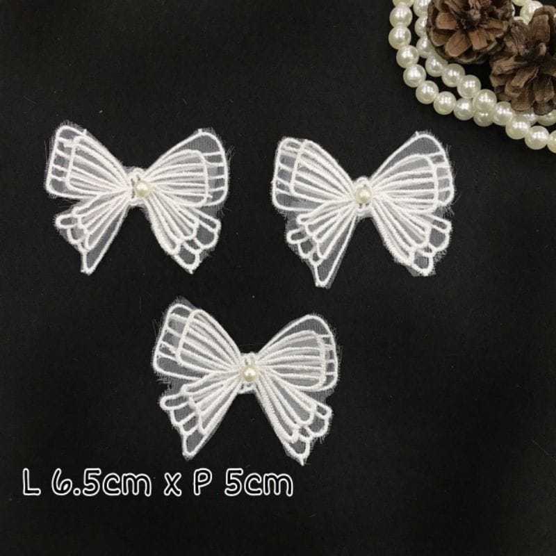 1PC - RIBBON BROCADE APPLICATION / PEARL RIBBON / LACE RIBBON