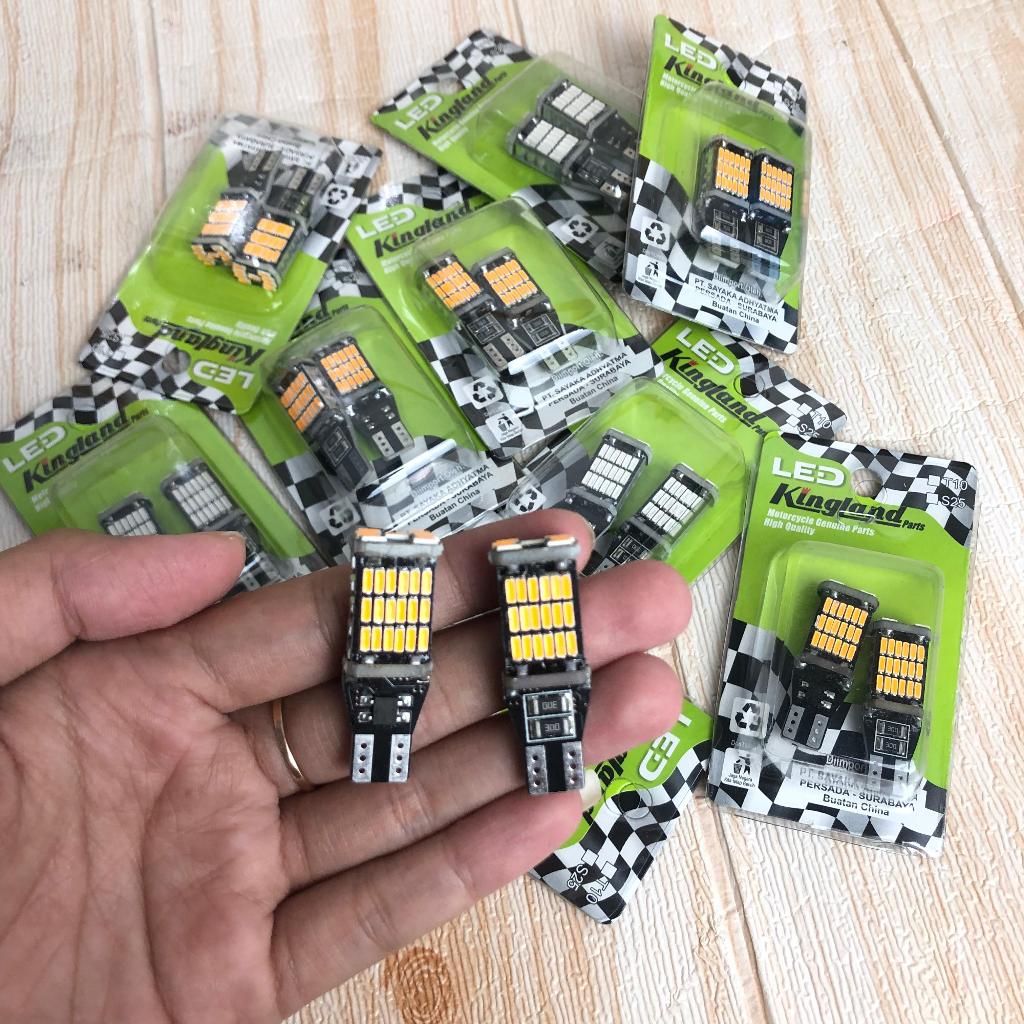 T10 ไฟเลี้ยวสว่างเป็นพิเศษ T10 หลอดไฟ LED สําหรับรถยนต์และรถจักรยานยนต์, หมวก LED สีฟ้าสีส้ม, สากลนํ