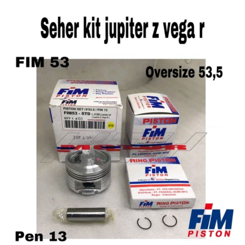 ชุดลูกสูบ FIM Pim ลูกสูบ Yamaha Jupiter Z Vega R J130 Pin ปากกา 13 FIM 53.5