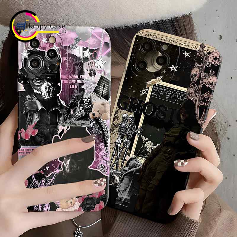 HC12433 SOFTCASE CASING PROCAMERA CUSTOM AESTHETIC GHOSTCOMPATIBLE สําหรับ 12 13 14 15 PRO MAX A15 A