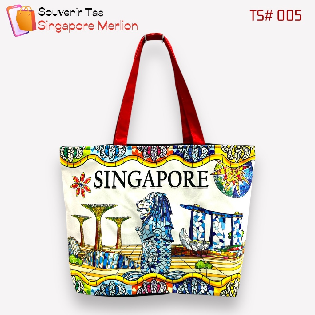 Singapore Merlion Bag ของที่ระลึก / Merlion Canvas Tote Bag