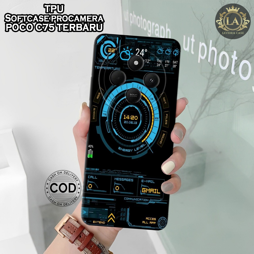 เคส HP ล่าสุด POCO C75 2024 - เคส Leviora - เคสแฟชั่นความงาม - POCO C75 2024 Softcase - เคสกล้อง Pro