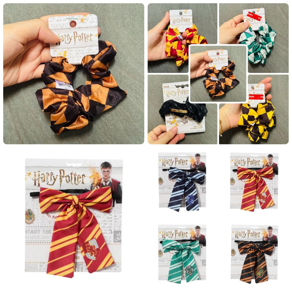 Harry POTTER ACCESSORIES JEWELRY SET SCRUNCHIE สร้อยคอหูกระเป๋า CHARM KEYCHAIN MINISO ORIGINAL REAL 