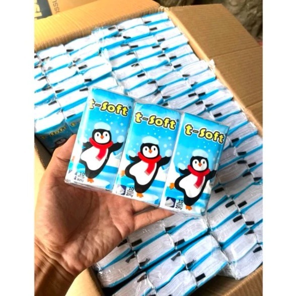 T-SOFT TISSUE 10 แผ่น / SOFT 2 ชั้น POCKET TISSUE / TSOFT TRAVEL PACK TISSUE