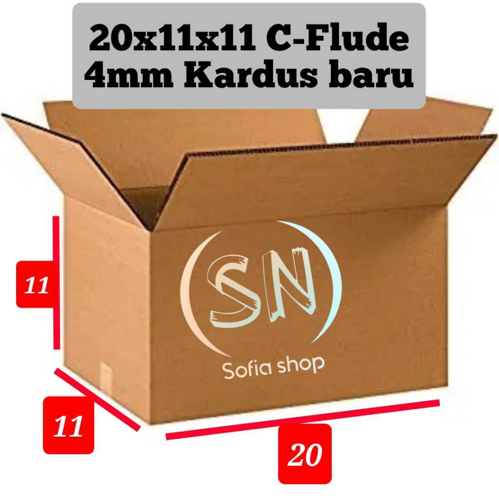 C-FLUDE 4MM PACKING CARDBOARD 20x11x11cm / ONLINE SHOP PACKING CARDBOARD 20 x 11 x 11 CM