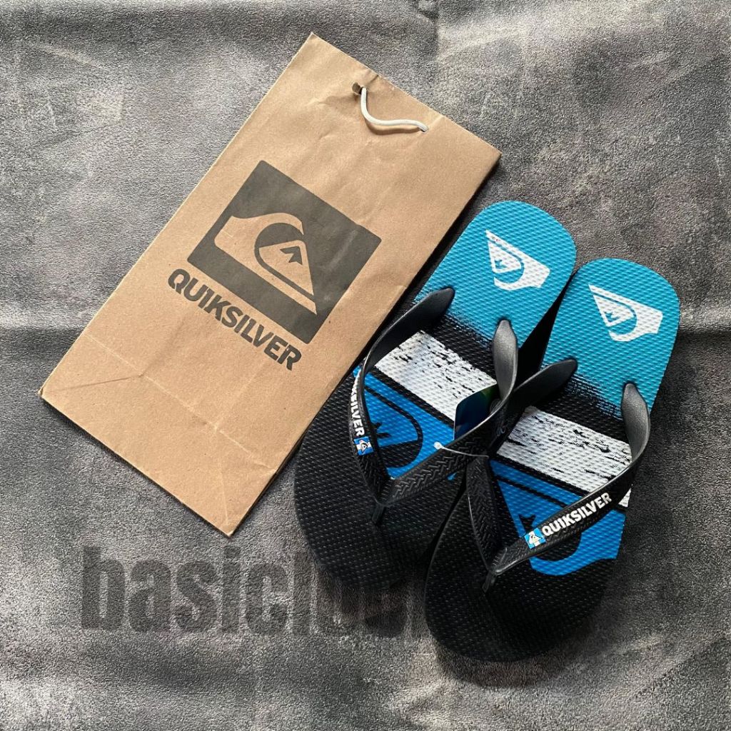 Quiksilver Mens Flip Flops COOL CASUAL RECENT / รองเท้าแตะดีไซน์ดีไซน์ดีไซน์แบรนด์ / รองเท้าแตะ DISTRO