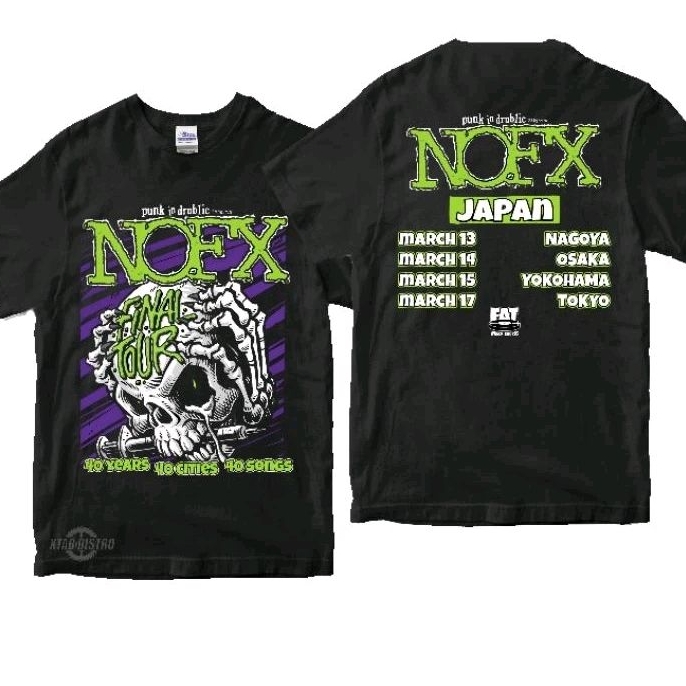 NOFX Punk in drublic tour เสื้อยืดวง nofx pop punk Greenday the offspring