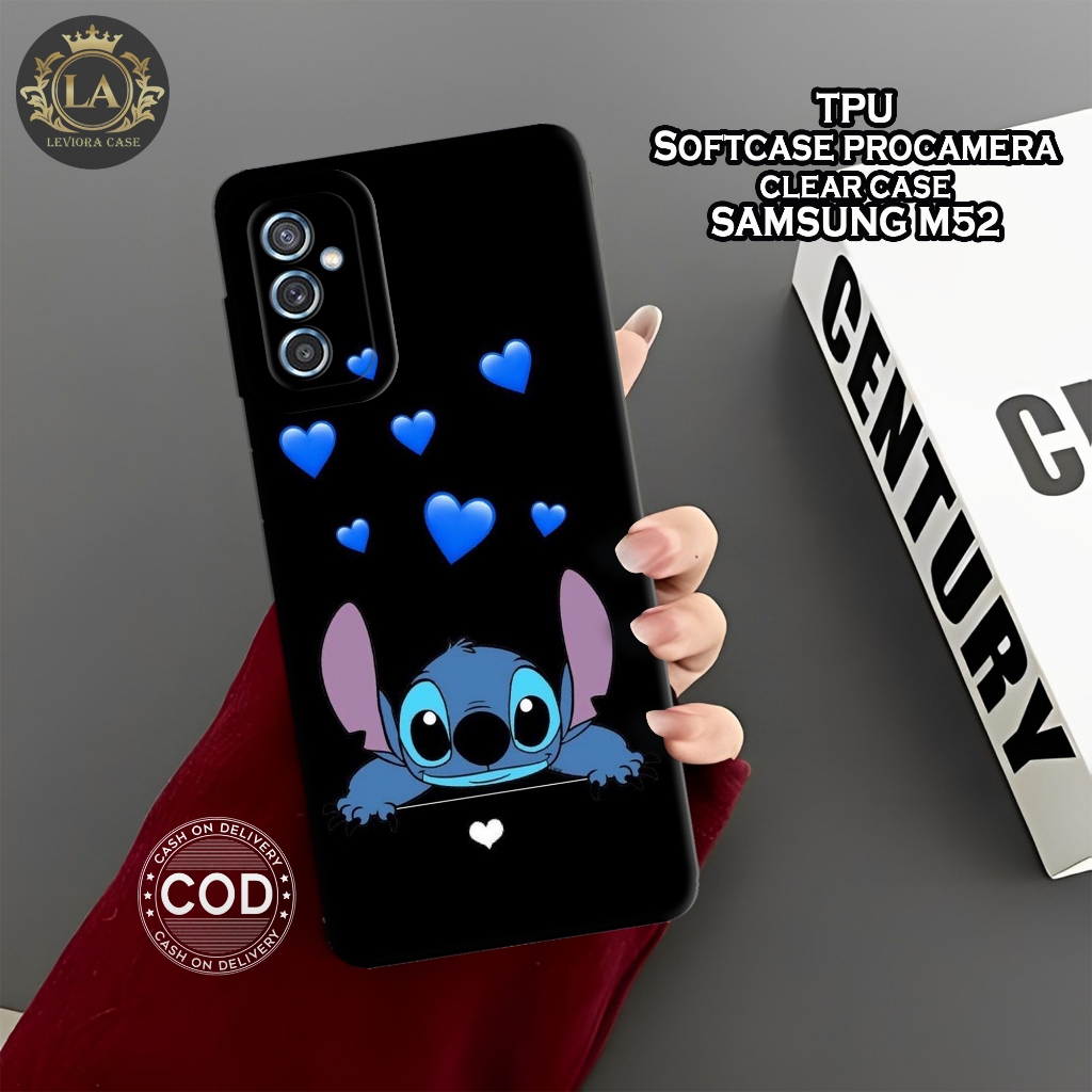 HP เคส Samsung M52 5G ใหม่ล่าสุด - เคส Leviora - เคส Stitch แฟชั่น - Samsung M52 5G Softcase - เคสกล
