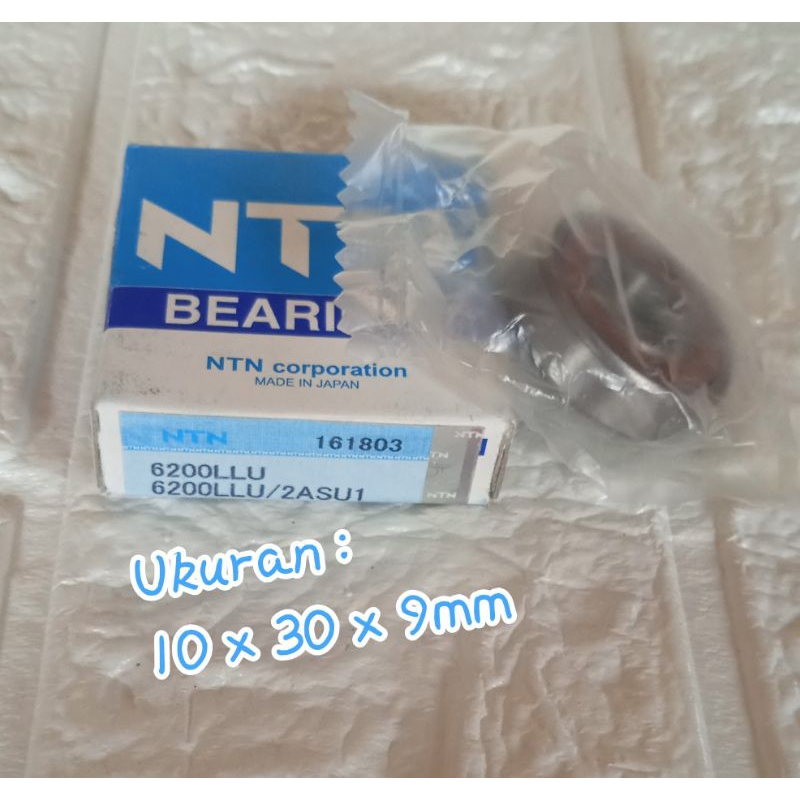 แบริ่ง 6200 Laher Klaher Ball Bearing NTN 6200 LLU Rubber Cap