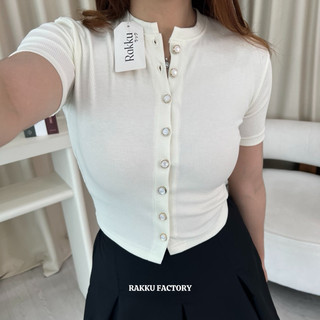 Rakku Vay Top  Knit Button 1905 / Atasan Wanita / Top Wanita Knitwear / Korean Knit Tops Wanita  - Cardigan - Kardigan