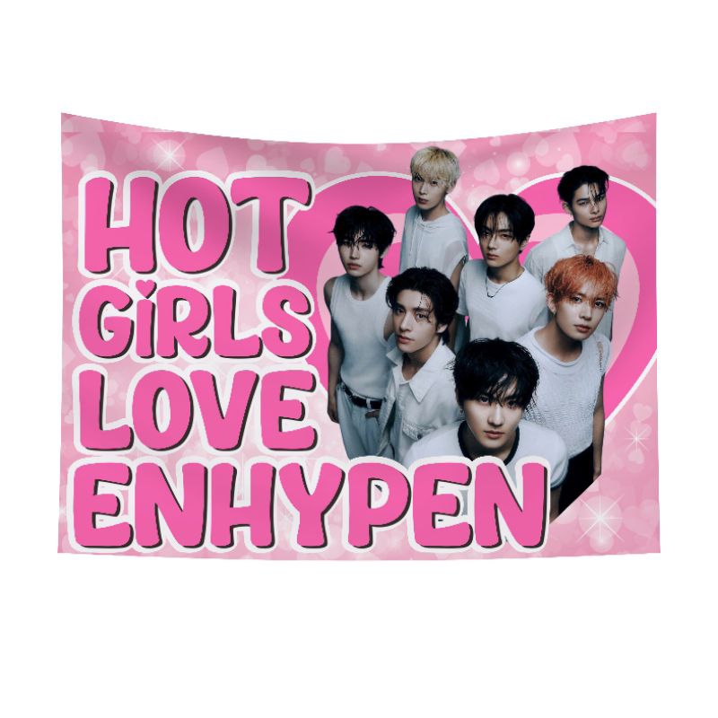 สมาชิก Enhypens พรมธงสาวฮอต, แบนเนอร์คอนเสิร์ต Enhypen, ธง Kpop Tour, ของขวัญวันเกิดและคอนเสิร์ต Merch