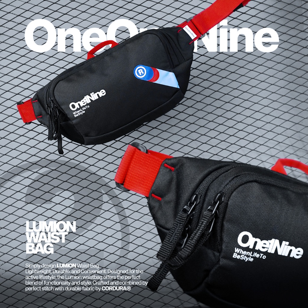 Oneonenine Ksr Waistbag Lumion Black Series - กระเป๋าคาดเอว