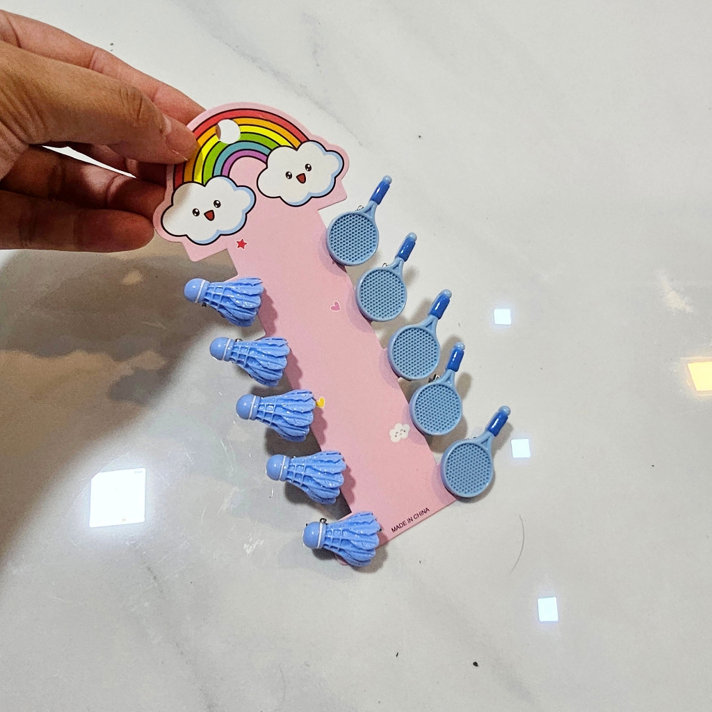 MG (56PC = 1KG) PB 080 CHILDRENS HAIR CLIPS 10 ชิ้น BADMINTON HAIR CLIPS SPORTS PDEL