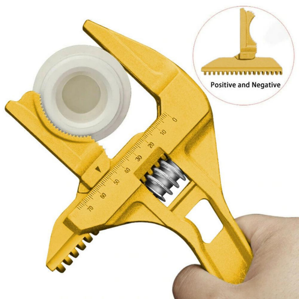 6 - 68 MM ARC JAW ROUND CHROME SANITARY ADEJUSTABLE WRENCH