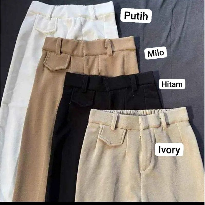 ORO Highwaist PANTS/ORO PANTS/ผู้หญิงลําลอง/กางเกงสตรีฟอร์มอล