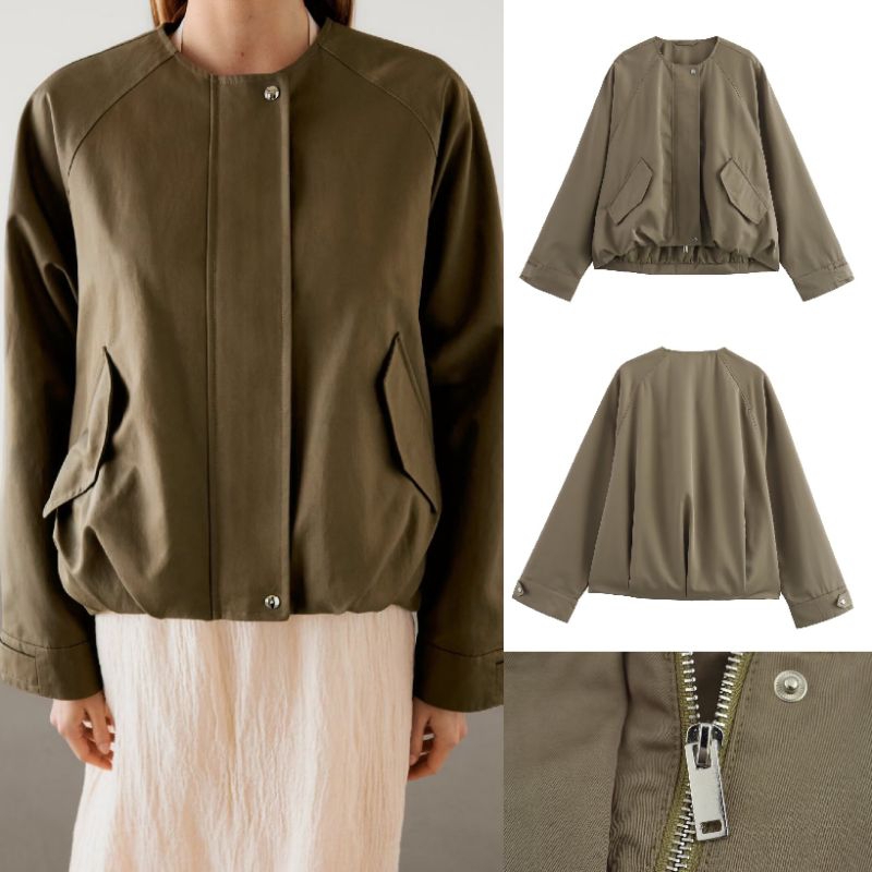 เสื้อแจ็คเก็ตฤดูใบไม้ร่วงสีเขียว 76408 (AZ)