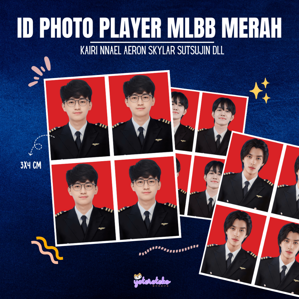 MERAH [READY] ID PHOTO PLAYER MLBB | 3X4 BG RED PHOTO