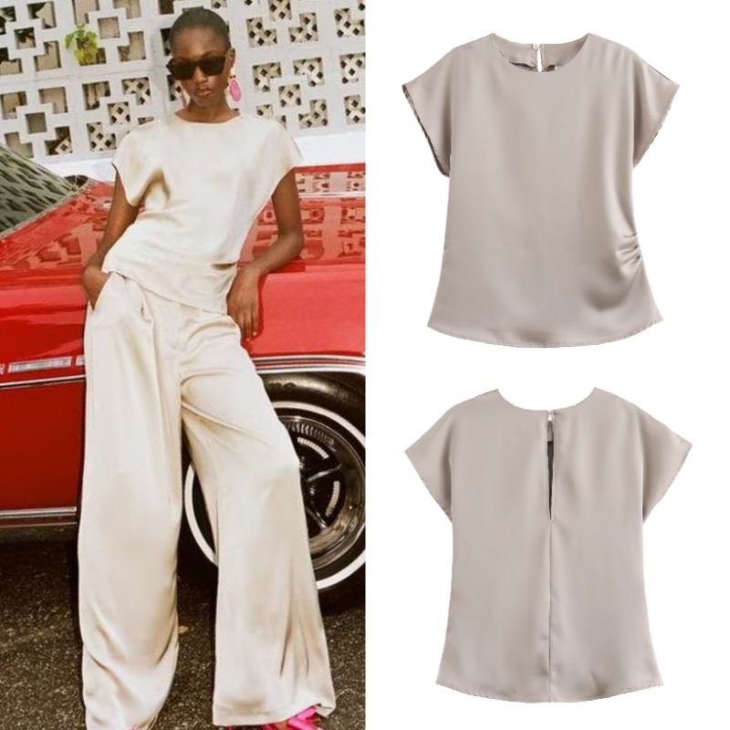 Khaki Comfy Top Satin 76426 (AZ)