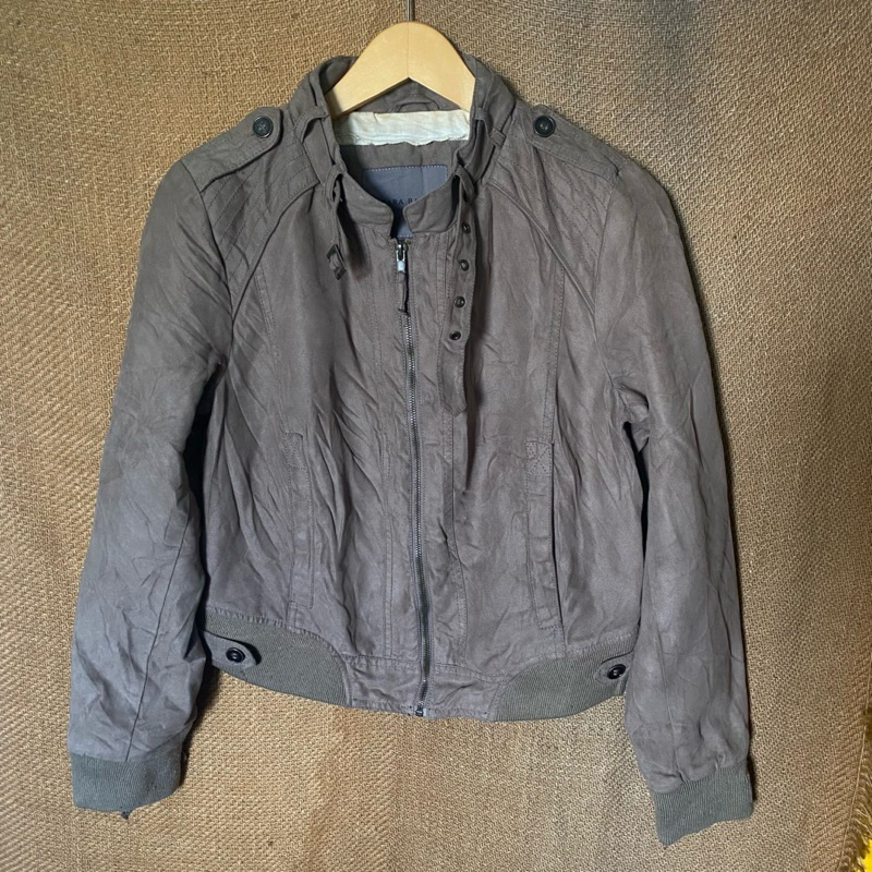 Zara Basic Suede Biker Jacket ผู้หญิง