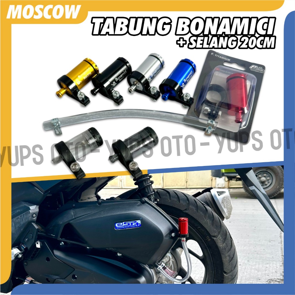 Bonamici RACING เบรคน้ํามันหลอดฟรีท่อ 20 ซม.หลอด CNC สี SMOKE CLEAR น้ํามันหลอดราคา 1 ชิ้น FRONT MASTER TUBE กล่อง REAR FILTER HOSE รถจักรยานยนต์ UNIVERSAL VARIO SCOOPY NMAX AEROX FAZIO BRAKE NEO S