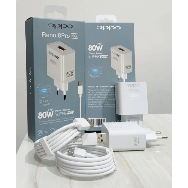 เครื่องชาร์จ Oppo Reno 8 Pro Micro 80w Oppo Reno 8Pro Micro 1usb 80W ชาร์จเร็ว
