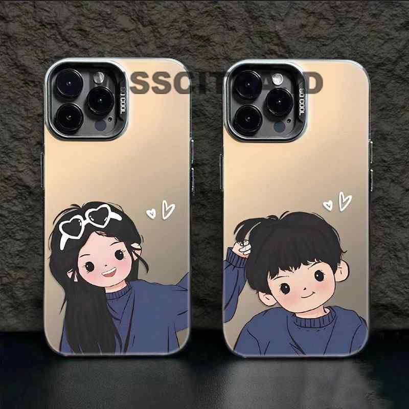 YX143 CASING SOFTCASE COUPLE LOVE AESTHETIC COMPATIBLE สําหรับ OPPO A71 A74 A78 A96 RENO 4 4F 5 5F 6