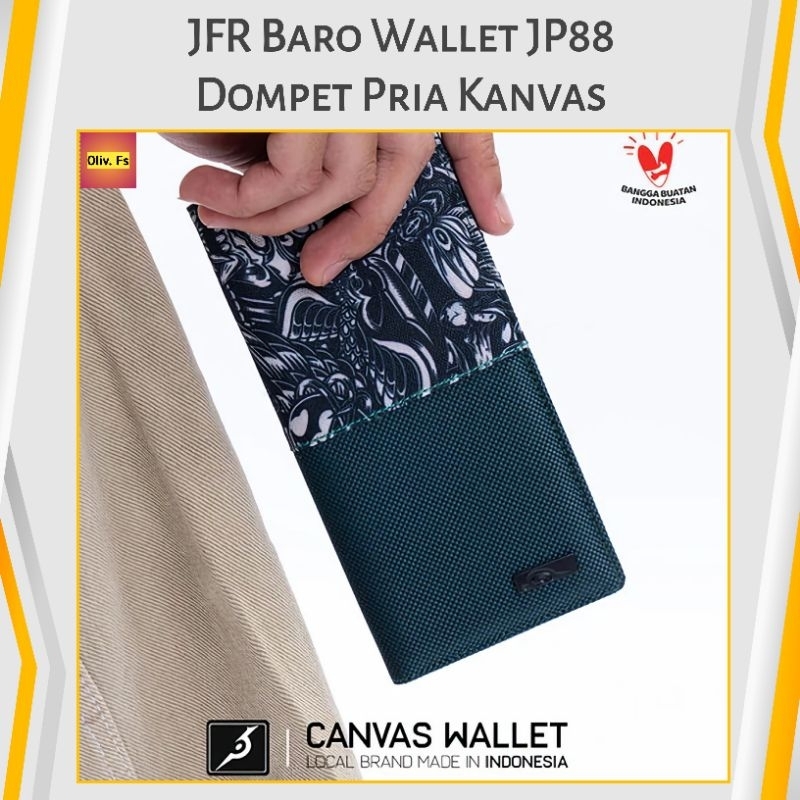 JFR Baro Wallet กระเป๋าสตางค์ผ้าใบผู้ชาย JP88