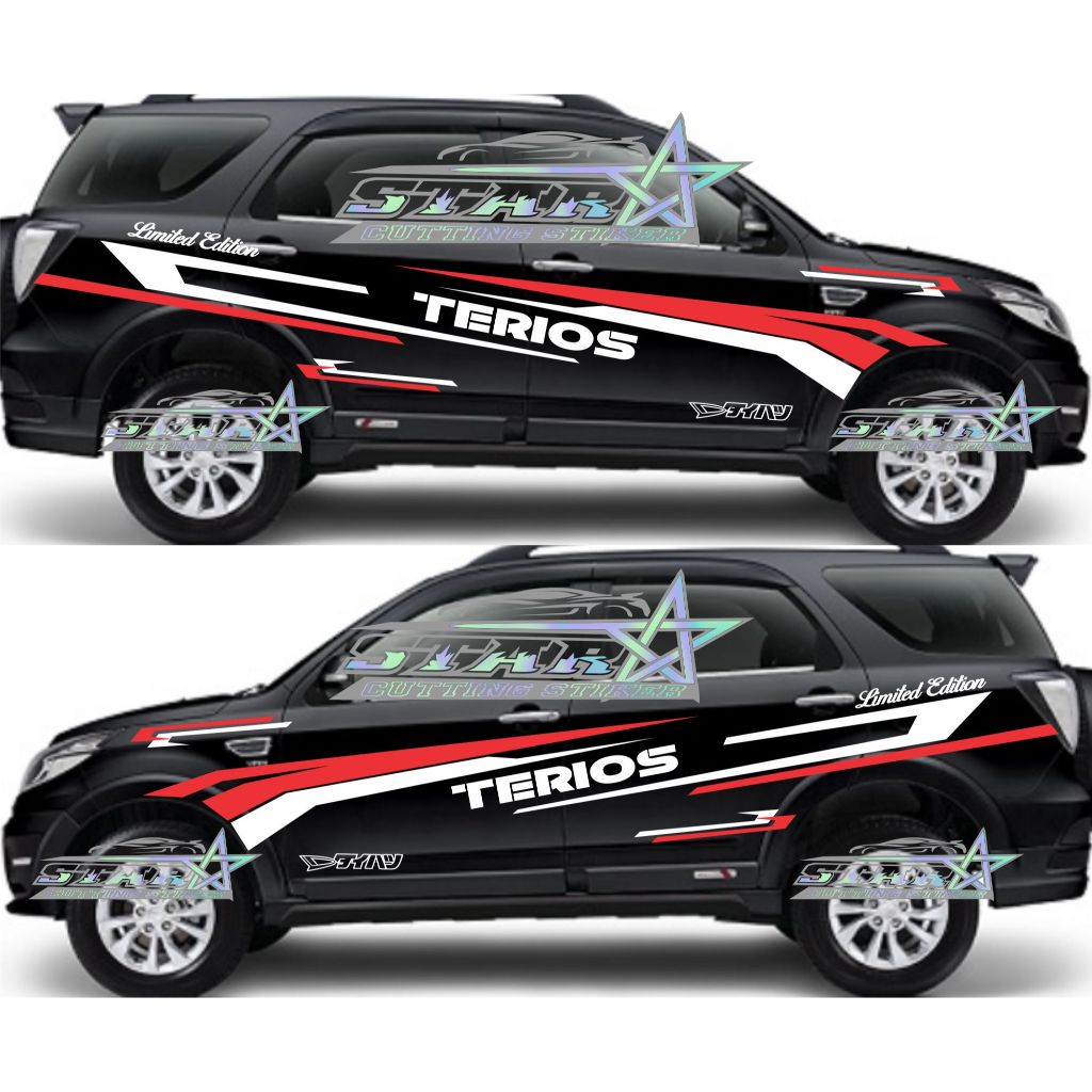 สติ๊กเกอร์ติดรถ Terios Rush สติ๊กเกอร์ WRC Striping สติ๊กเกอร์ติดรถ Terios Rush