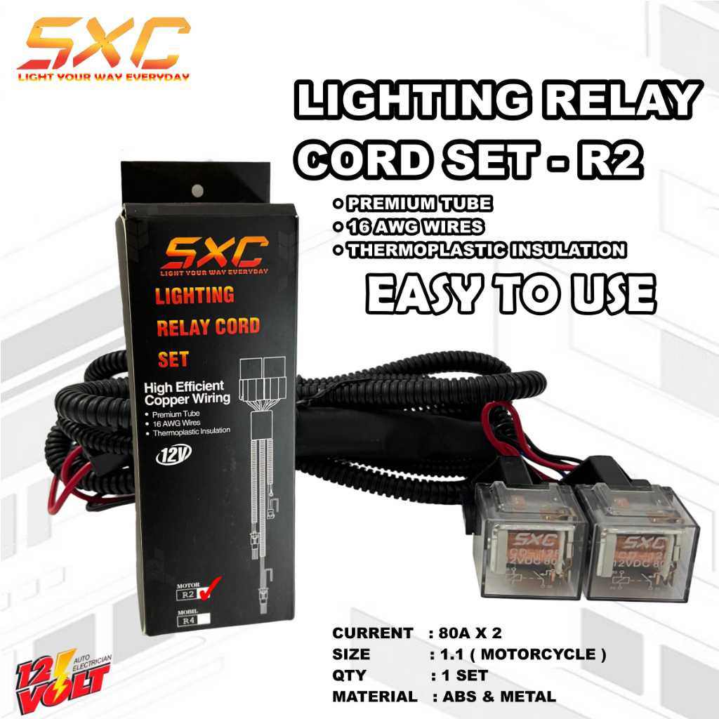 Original PREMIUM RELAY CABLE SET LASER LED SHOOTING LIGHT 2 สี 2 RELAY R2 R4 รถจักรยานยนต์รถยนต์