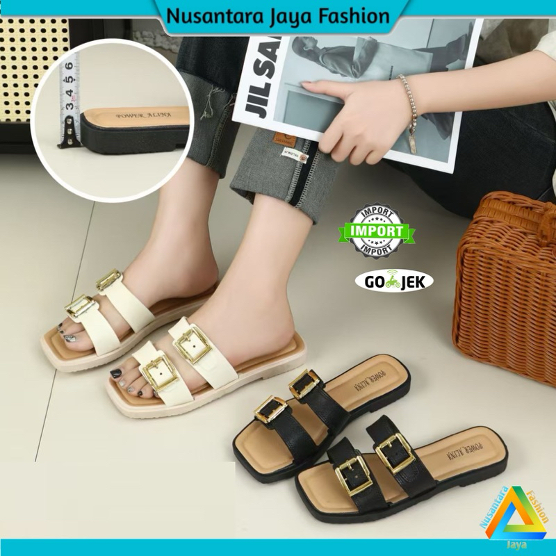 BALANCE IMPORT Elegant Luxury รองเท้าแตะผู้หญิง Jelly Import Strap 2 1688-S1