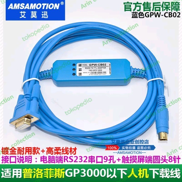PROFACE GPW-CB02 Rs232 Cable/GP Series HMI Series ยาว 3 เมตร