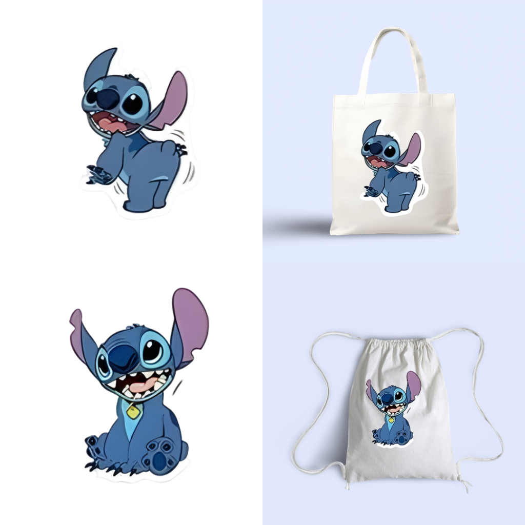 Hello STITCH ORI DISNEY WOMENS ZIPPER CANVAS TOTEBAG KNITTED BAG