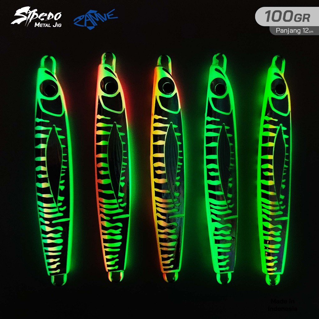 Metal Jig FULL GID Zamve Sipedo Pattern 100Gr Metal Jig 100Gr Metal Jig 100Gram