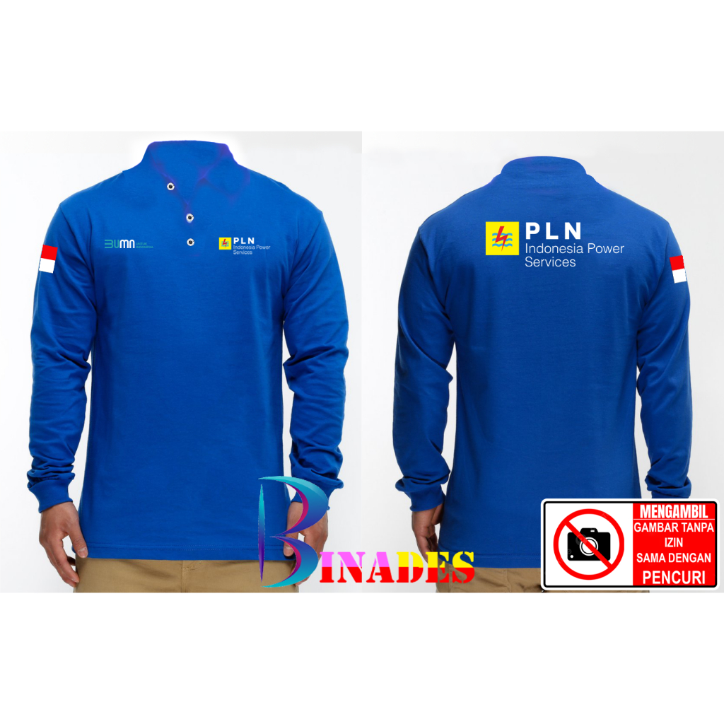 ขาย PLN INDONESIA POWER SERVICE BINADES เสื้อยืดคอปกโปโล