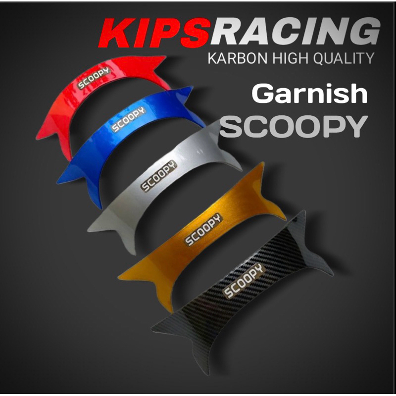 ใหม่ KIPS RACING SCOOPY EYEBROW GARNISH สกู้ปปี้ / สกู้ปปี้การ์นิช / ของแต่งสกูปปี้