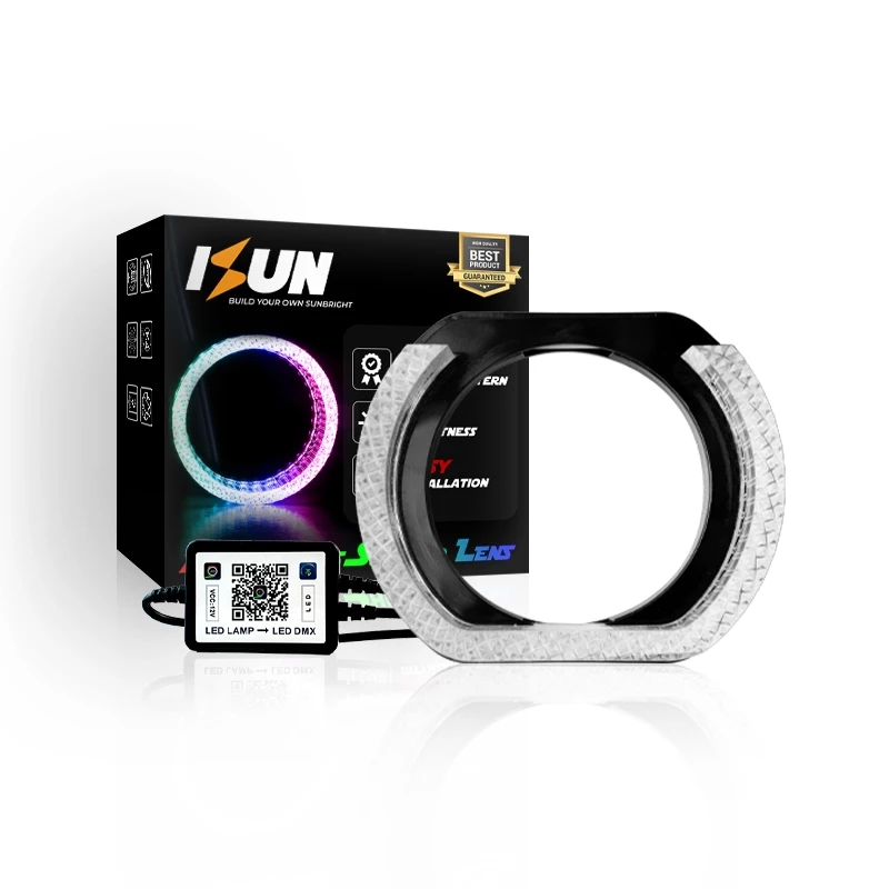 ISUN Shroud Matrix 5D รถจักรยานยนต์ I8-U WRGB 2.5 นิ้วอะคริลิค Premium Design APP บลูทูธ DC12V