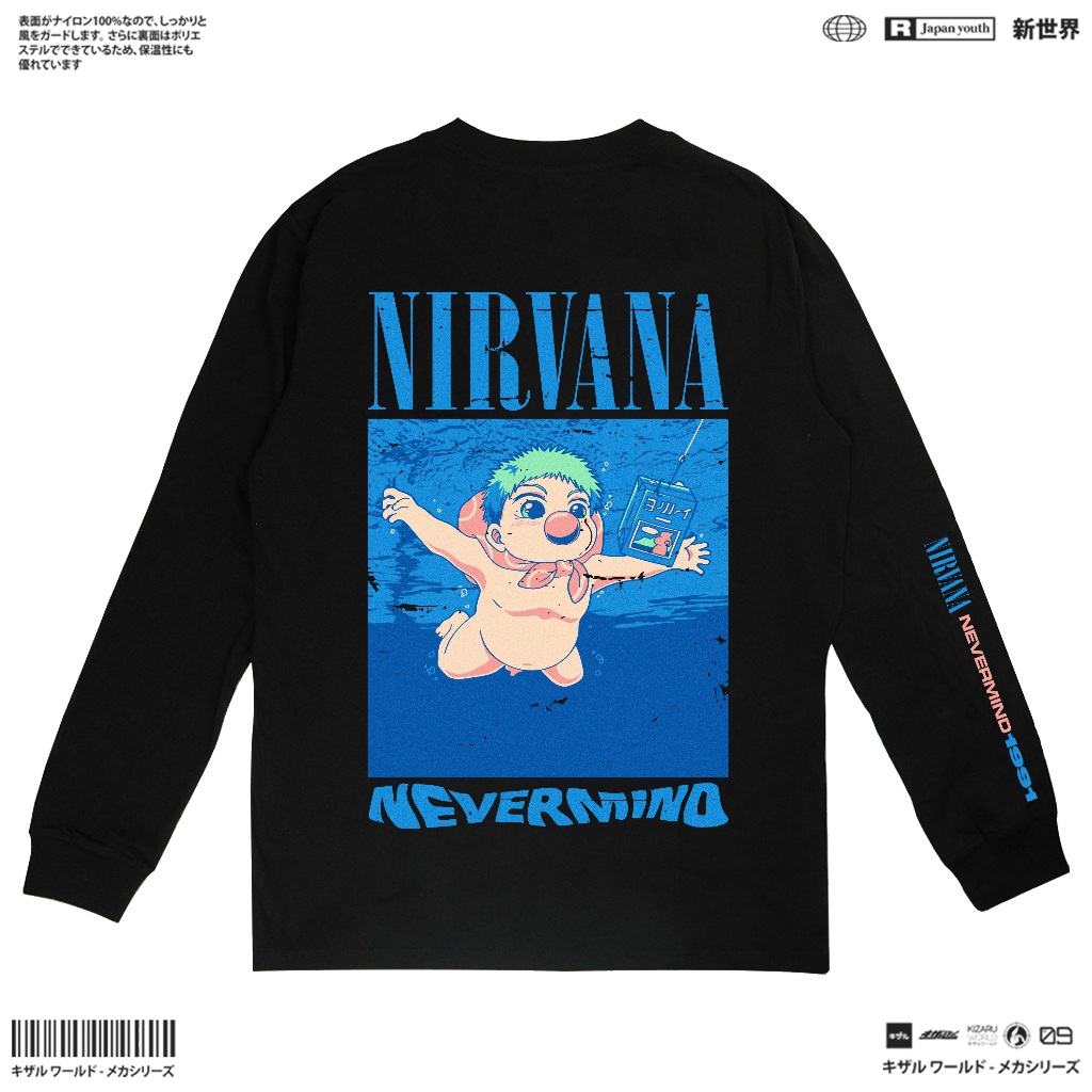 Kizaru เสื้อยืดแขนยาววง NIRVANA BEEFBUB