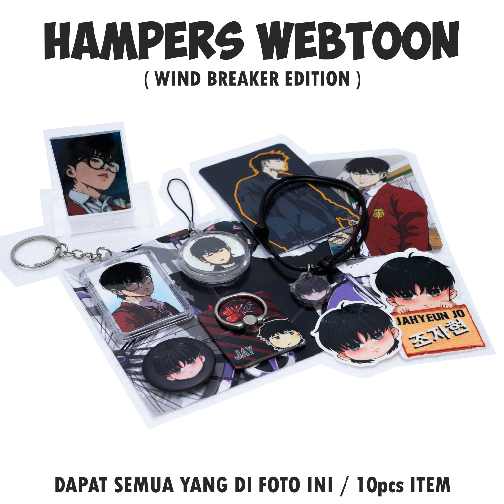 Hampers Aesthetic Webtoon Wind Breaker - Jay joo Birthday Gift - Manhwa Graduation Gift - WindBreake
