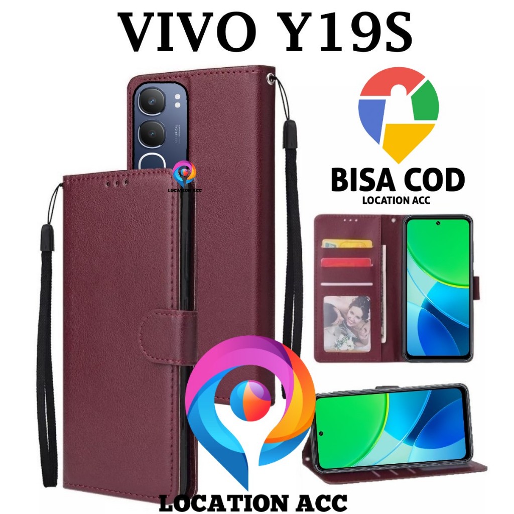 VIVO Y19S FLIP LEATHER CASE PREMIUM-FLIP WALLET CASE LEATHER สําหรับ VIVO Y19S - WALLET CASE-FLIP CO